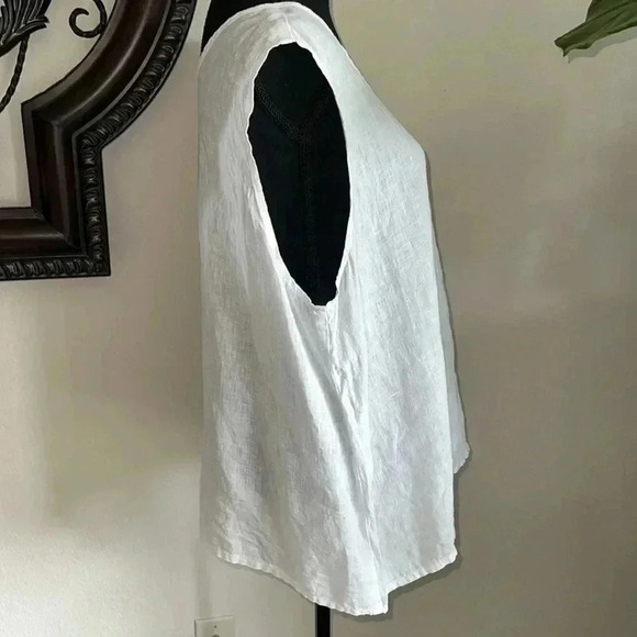 FLAX Women’s Fundamental Pullover Tank Top Tunic 100% Linen Size: Large 14-16 - Picture 8 of 16